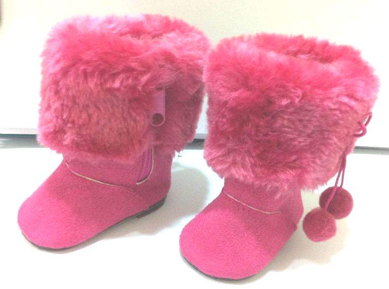 Hot Pink Fur Top Boots